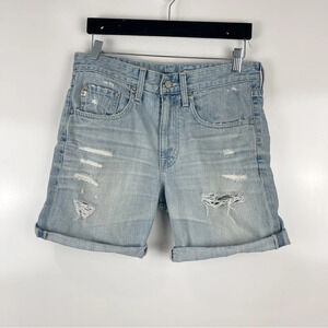 AG Adriano Goldschmied Ex-Boyfriend Distressed Jean Shorts Denim Jorts Size 26